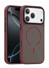 Mey İthalat®   iPhone 18 Pro Megane Magsafe Kapak - Bordo
