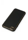 Mey İthalat®   iPhone 7 Kılıf Coco Deri Silikon Kapak - Siyah
