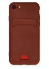 Mey İthalat®   iPhone 7 Kılıf Kelvin Kartvizitli Silikon - Bordo