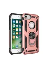 Mey İthalat®  iPhone 7 Kılıf Sofya Yüzüklü Silikon Kapak - Rose