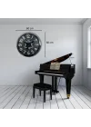 Mey İthalat® Iron Legacy Krom 60 Cm Çarklı Duvar Saati