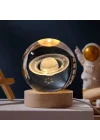 Mey İthalat® Işıklı Satürn Gezegen Cam Küresi Usbli