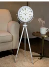 Mey İthalat® Ivory Beyaz Tripod Ayaklı Saat