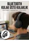 Mey İthalat® Kablosuz Bluetooth Kulaklık Kulak Üstü Ayarlanabilir Uzun Ömürlü Yeni Nesil