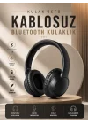 Mey İthalat® Kablosuz Bluetooth Kulaklık Kulak Üstü Mikrofonlu 5.0 Bluetooth ANC Özelliği
