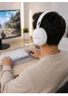 Mey İthalat® Kablosuz Bluetooth Mikrofonlu Beyaz Kulaklık  RGB Işıklı