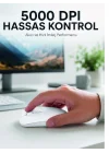 Mey İthalat® Kablosuz Bluetooth  Mouse Sessiz Tıklama Ergonomik Wireless Fare