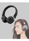 Mey İthalat® Kablosuz Kulak Üstü Bluetooth Kulaklık Güçlü Bas ve Katlanabilir Tasarım