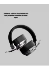 Mey İthalat® Kablosuz Kulak Üstü Bluetooth Kulaklık Güçlü Bas ve Katlanabilir Tasarım