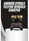 Mey İthalat® Kablosuz Oyun Kolu Bluetooth Joystick Gamepad Android Uyumlu