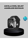 Mey İthalat® Kablosuz Şarjlı Akıllı Saat Bluetooth Arama Bildirim Destekli Uzun Pil Ömürlü