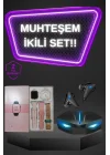 Mey İthalat® Kadınlar İçin Dokunmatik Ekran Akıllı Saat ve Gamer Kablosuz Bluetooth Kulaklık ANC Özelliği