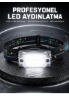 Mey İthalat® Kafa Lambası El Fenerli Kamp Lambası USB Şarjlı Esnek Lamba
