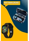 Mey İthalat® Kaliteli Akıllı Saat ve Kaliteli Bluetooth Kulaklık ANC Özelliği Uzun Pil Ömrü