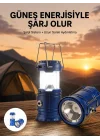 Mey İthalat® Kamp Feneri Şarj Edilebilir Güneş Enerjili Işıldak USB Şarjlı