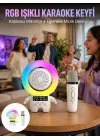 Mey İthalat® Karaoke Özellikli Astronot Bluetooth Hoparlör Kablosuz Mikrofonlu