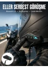 Mey İthalat® Kask Kulaklığı Motosiklet Intercom Interkom Dinleme Konuşma Özellikli Su Geçirmez