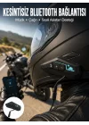 Mey İthalat® Kask Kulaklık Bluetooth Motosiklet Kulaklık Intercom Su Geçirmez