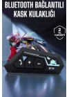 Mey İthalat® Kask Kulaklık Bluetooth Motosiklet Kulaklık Intercom Su Geçirmez