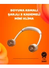 Mey İthalat® Katlanabilir Asılabilir Fan | USB Şarjlı, 3 Vitesli Sessiz Mini Fan