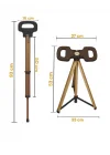Mey İthalat® Katlanabilir Baston Tabure, Walking stick and portable stoo
