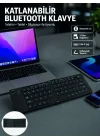 Mey İthalat® Katlanabilir Bluetooth Klavye 3 Cihaz Bağlantılı Kablosuz Taşınabilir Klavye