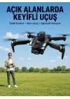 Mey İthalat® Havadan Çekim İçin Çift Kameralı Kompakt ve Kolay Taşınabilir Drone