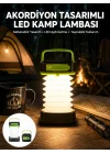 Mey İthalat® Katlanabilir Kamp Lambası Akordiyon Lamba Şarjlı 3 Kademeli Solar Yeni Nesil