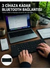 Mey İthalat® Katlanır Bluetooth Klavye Telefon Tablet Laptop Uyumlu Kablosuz Klavye