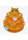 Mey İthalat® Kedi Başlıklı 3 Katlı Kedi Oyuncağı