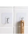 Mey İthalat® Kendinden Yapışkanlı Şeffaf Askı 5 Li Set