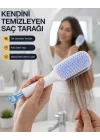 Mey İthalat® Kendini Temizleyen Ergonomik Saç Tarağı – ABS Gövde, Silikon Diş