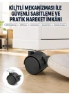 Mey İthalat® Kilitli Mini Tekerlek Ayak 4 cm 4’lü Set