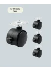 Mey İthalat® Kilitli Mini Tekerlek Ayak 4 cm 4’lü Set