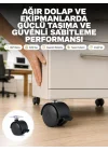 Mey İthalat® Kilitli Mobilya Tekerleği 6 cm 4’lü Kolay Kurulum