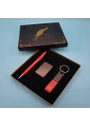 Mey İthalat®  Kırmızı Anahtarlık Çakmak ve Touchpen Kalem