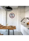 Mey İthalat® Kırmızı  Kitchen 36 Cm Mutfak Duvar Saati