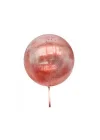 Mey İthalat® Kırmızı Simli Yuvarlak Şeffaf Balon 24 İnç