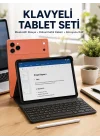 Mey İthalat® Klavyeli Tablet PC Kalem Kılıf ve Ekran Koruyucu Hediyeli Android Set