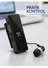 Mey İthalat® Klipsli Bluetooth Kulaklık Kısa Kablolu Tek Kulaklık Taşınabilir Günlük Kullanım