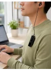 Mey İthalat® Klipsli Tek Kulaklıklı Kablosuz Bluetooth Kulaklık Dijital Ekranlı Taşınabilir Model