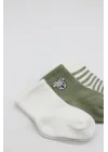 Mey İthalat® Koala Boy 3lü Penye Soket Çorap 10133 Ekru