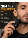 Mey İthalat® Kompakt Şarjlı Tıraş Makinesi Çift Yönlü Bıçaklı 45 Dakika Kullanım Süreli