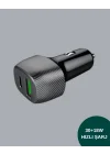 Mey İthalat® Kompakt Tasarımlı Type-C + USB Girişli Araç Şarj Başlığı