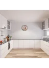 Mey İthalat® Krem 36 Cm Dekoratif Mutfak Duvar Saati