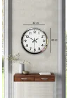 Mey İthalat® Krom Elegance 40 Cm Metal Standart Duvar Saati