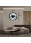 Mey İthalat® Krom Roma Rakamlı 60 Cm Çarklı Duvar Saati