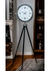 Mey İthalat® Krom Sade & Şık Tripod Ayaklı Saat