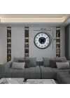 Mey İthalat® Krom Şıklık Sade 60 Cm Çarklı Duvar Saati