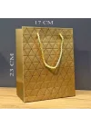 Mey İthalat®  Küçük Boy Gold İpli Karton Çanta